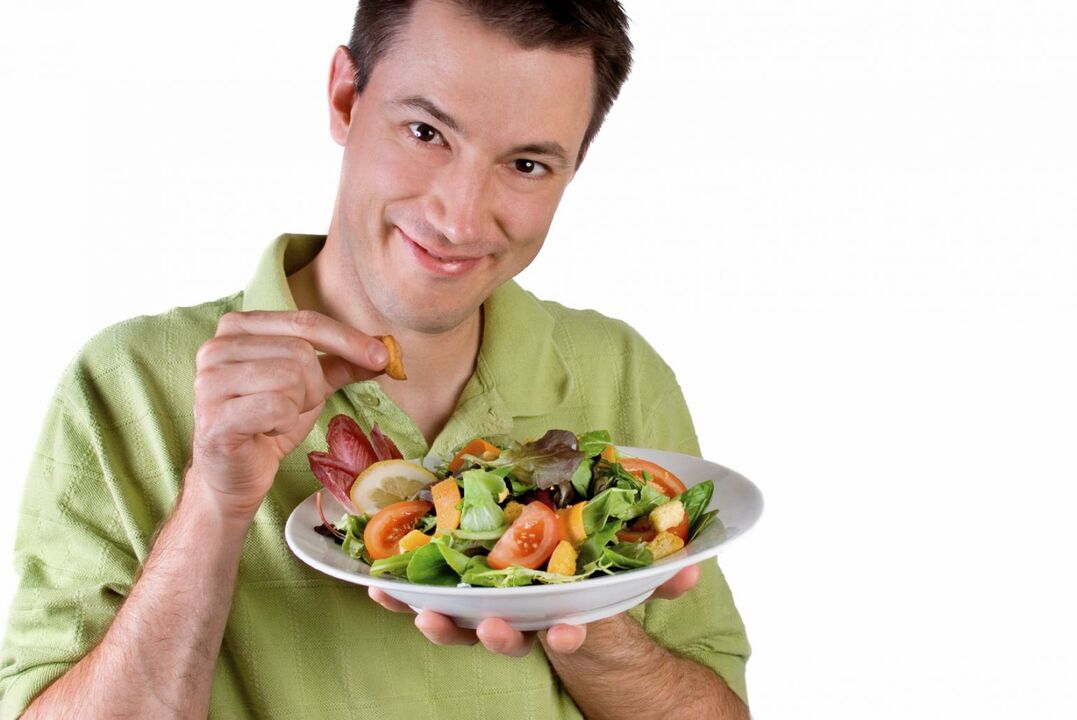 men eat vegetable salads for potency