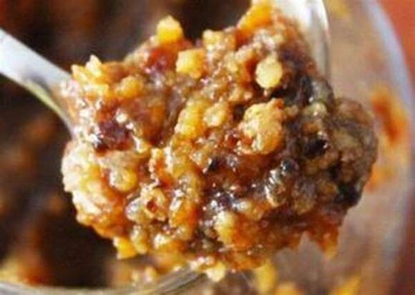 A mixture of honey